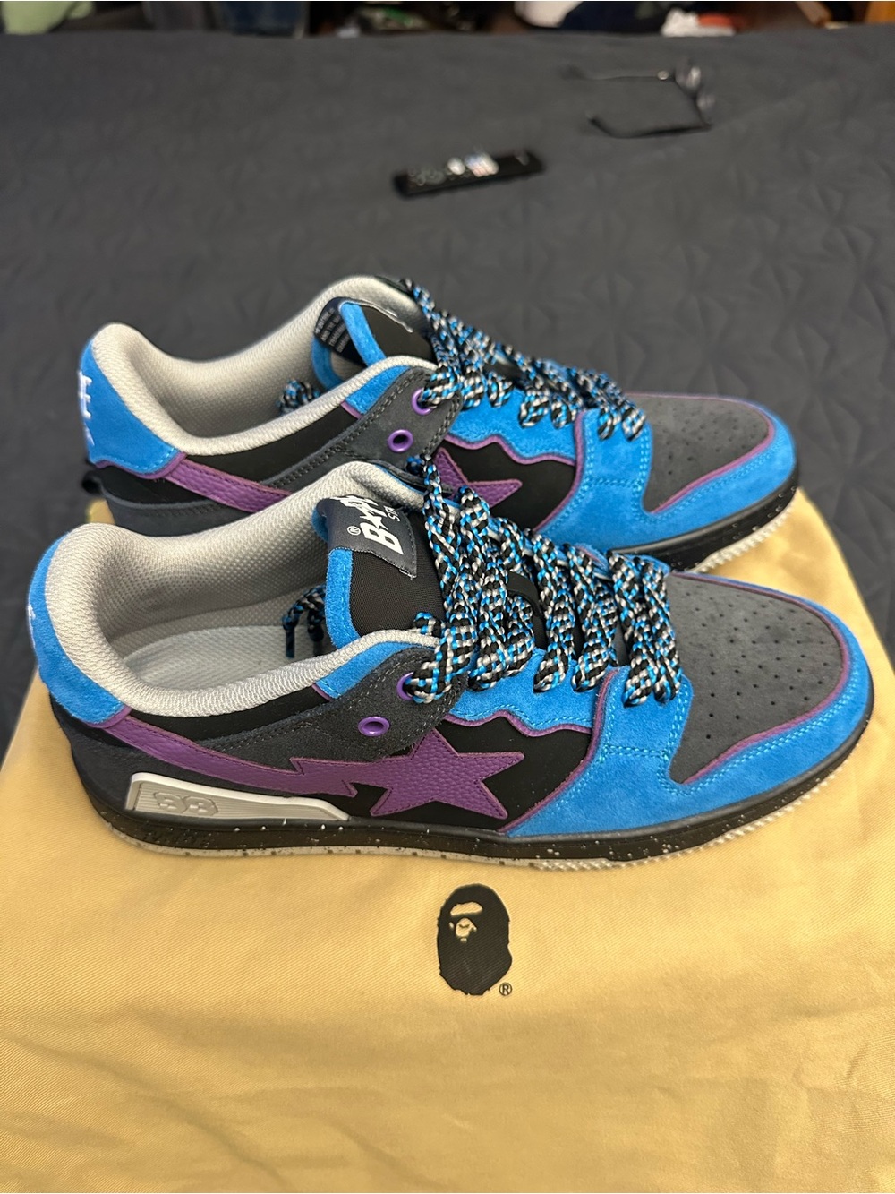 A Bathing Ape BAPE SK8 STA #1 M2 'Blue Amethyst' - Size 10